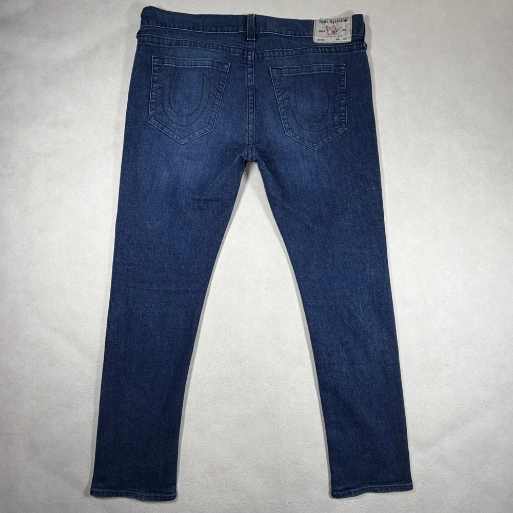 True Religion Mens Rocco‎ Relaxed Skinny Jeans Indigo Dark Wash Size 44x30 40